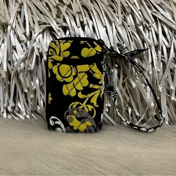 VERA BRADLEY Baroque 2010 Carry It All Wristlet Black Yellow White Lipstick Case - Picture 3 of 10